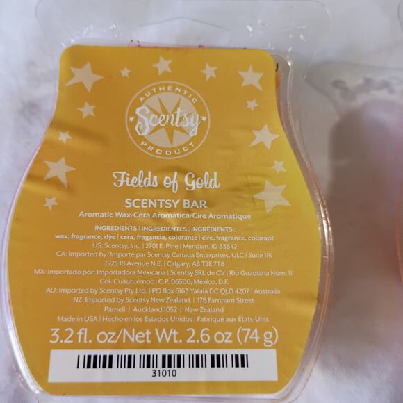 Scentsy Bar FIELDS OF GOLD 3.2 oz Authentic(Set of 2) scented wax - Picture 2 of 3